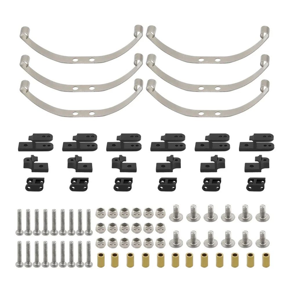 Metal Steel Leaf Spring Suspension Set for 6x6 4x4 1/16 WPL B1 B14 B-14 B16 B24 B-24 C14 C-14 C24 C-24 B16 Military Truck Part