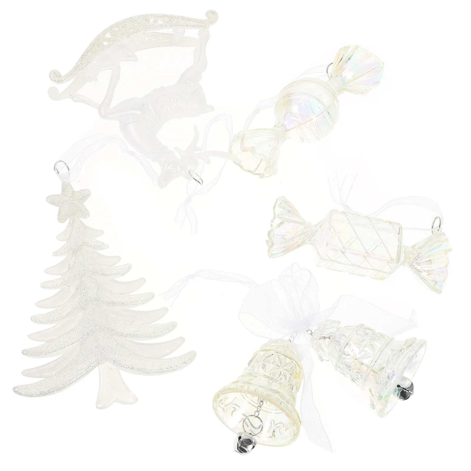 

4Pcs Christmas Tree Decoration Hanging Ornaments Unique Xmas Party Pendant DIY Holiday Decor Window Hanging Decoration