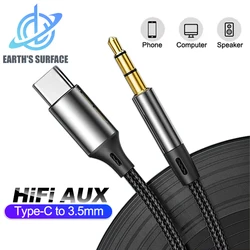 USB C to 3.5mm Audio Cable for iPhone 16 Pro Max Samsung S24 Ultra Xiaomi Car Headphone Speaker USB Type C to 3.5 Jack Aux Cord