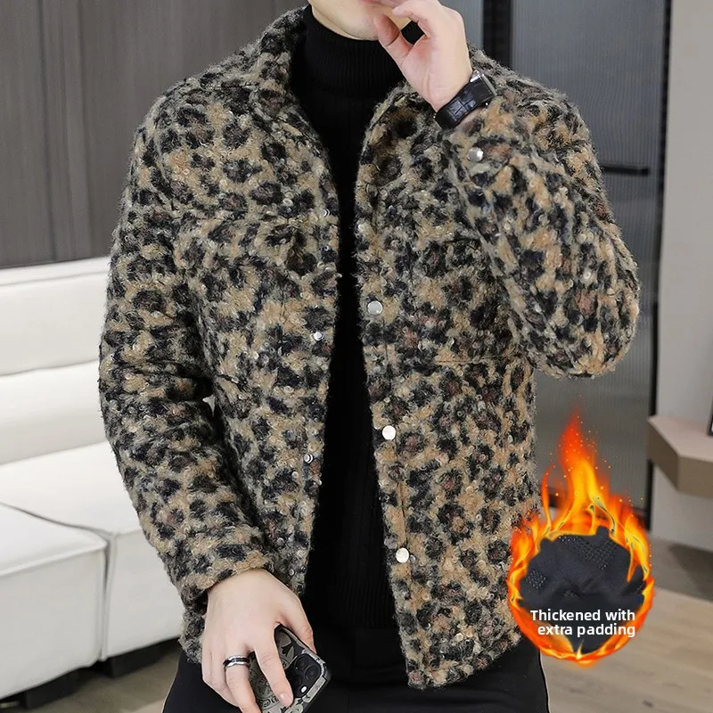 

Мужская утепленная хлопковая куртка Slim Fit для осени и зимы, теплая, защита от холода, модный современный стиль, длинный рукав, с декоративными пуговицами