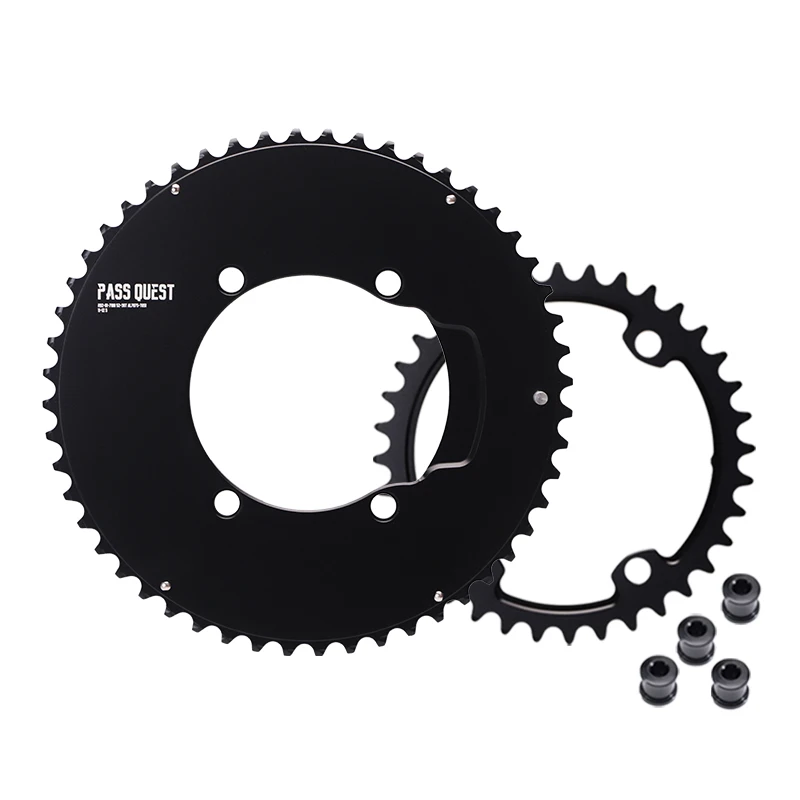 AliExpress PASS QUEST Road Bike Double Chainring 110 BCD Crank for R7100 R8100 R9200 Multiple Teeth Options 48-35T to 56-42T