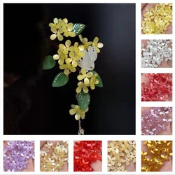 new creative Imitate shell 14mm torus petal beads acetic acid connector for diy earrings hairpin jewelry making accessories