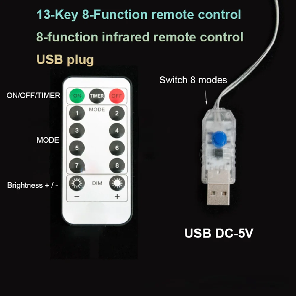 Afstandsbediening Smart Kerst Valentijnsdag Viering Usb Kleur Led Indoor Romantische Decoratieve Koperdraad String Lights