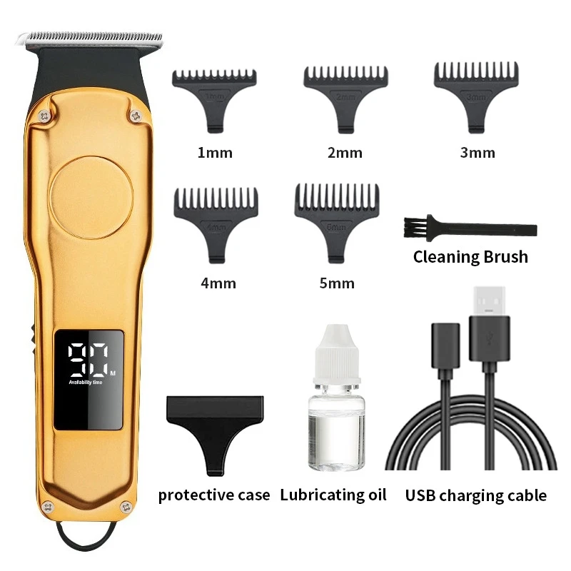 Tondeuse à cheveux électrique aste pour hommes, tondeuse à barbe, rasoir doré, machine de découpe, rasage