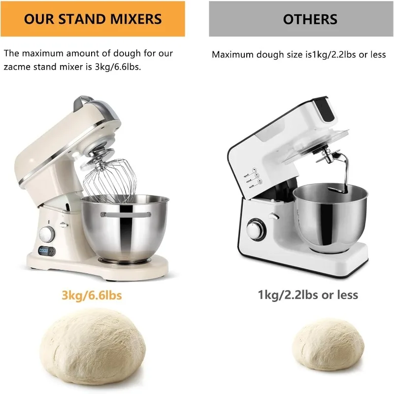 Impastatrice commerciale da terra 8,4 QT 800 W con certificazione NSF e pressofusione di alluminio, impastatrici da cucina impastatrice elettrica da cucina in metallo per alimenti Mi