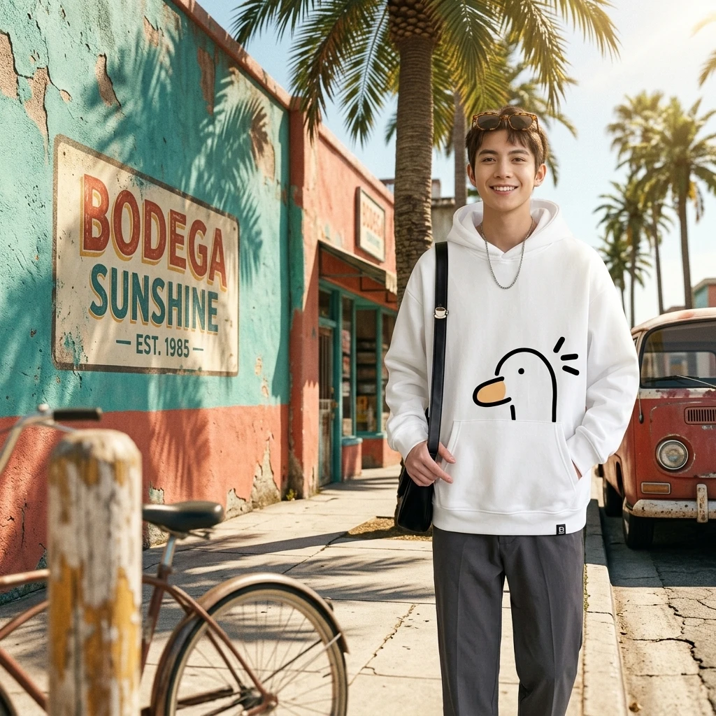 Easter Cute Cartoon Duck Parent-Child Hoodie Loose Harajuku Sweatshirt Casual Long Sleeve Hooded Pullover Kawaii Streetwear Tops