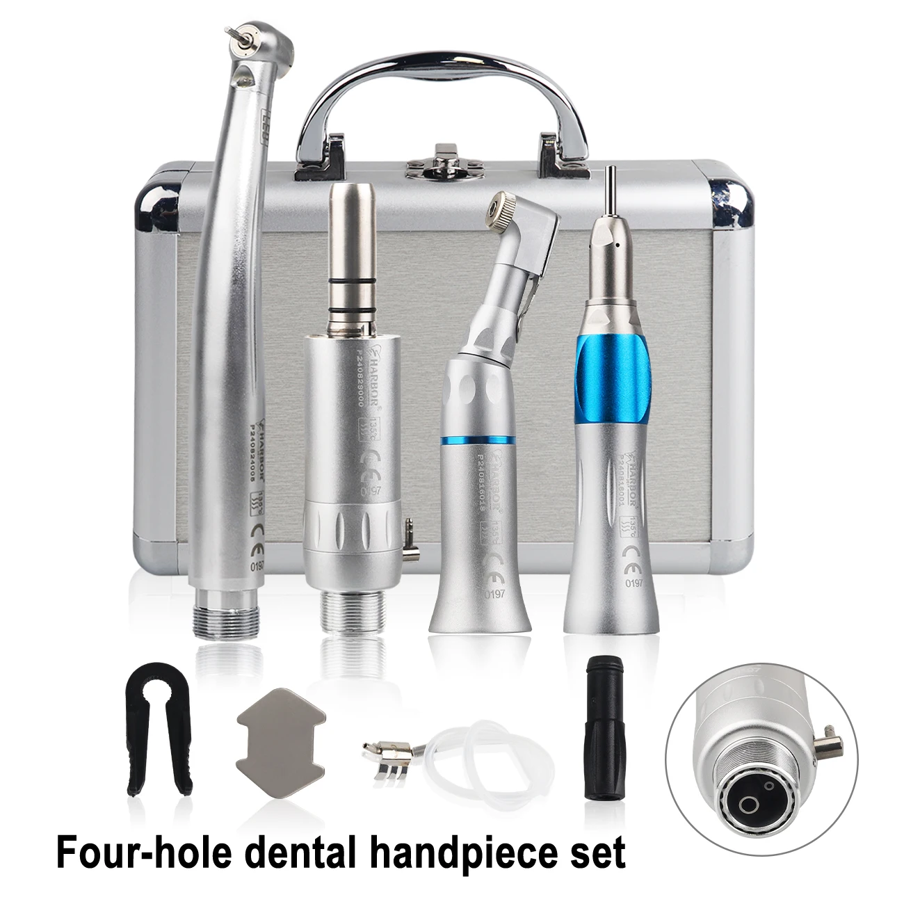 LED Dental High/Low Speed Handpiece Metal Kit Air Motor Match with Contra Angle And Straight for Dental Equitment  2/4 Holes