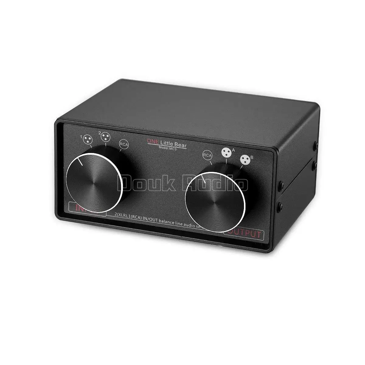 2-IN-2-OUT XLR Balanced / unbalanced Stereo Converter Audio Selector Box Passive Preamp