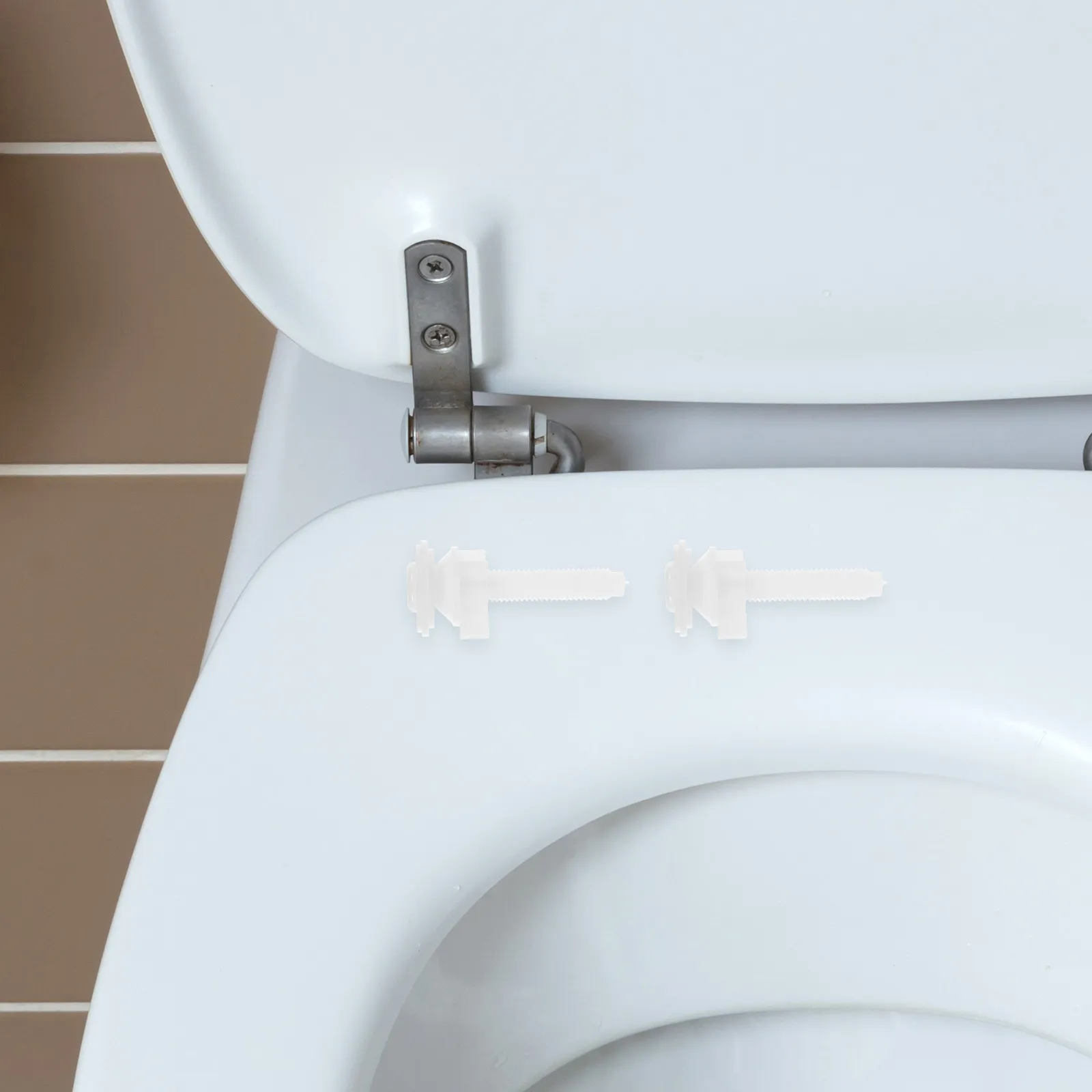

4Pcs Heavy Duty Toilet Seat Lid Screw Replacement Kit Smooth Surface Easy Install Toilet Cover Fixing Screw for Standard Round