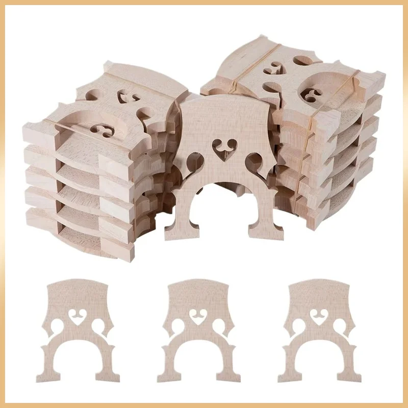 5pcs Cello Bridge Professional Cello Bridges For 4/4 3/4 1/2 1/4 1/8 Belgium Style Grade A Maple Wood French Style Cello Parts