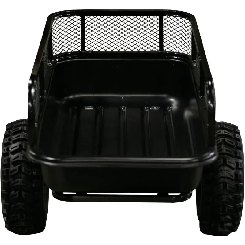 

1500lb Poly Tub Utility Cart Cargo Trailer. Tilt Bed & Foot-Release Dump for ATV's, UTV's, Lawn & Garden Tractors & More.