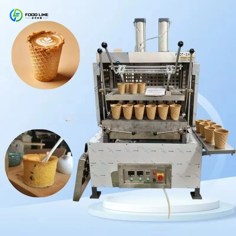 2026 New Ice Cream Cone Maker Machine Automatic Waffle Sugar Cone Baking Machine Commercial Wafer Cone Forming Equipment