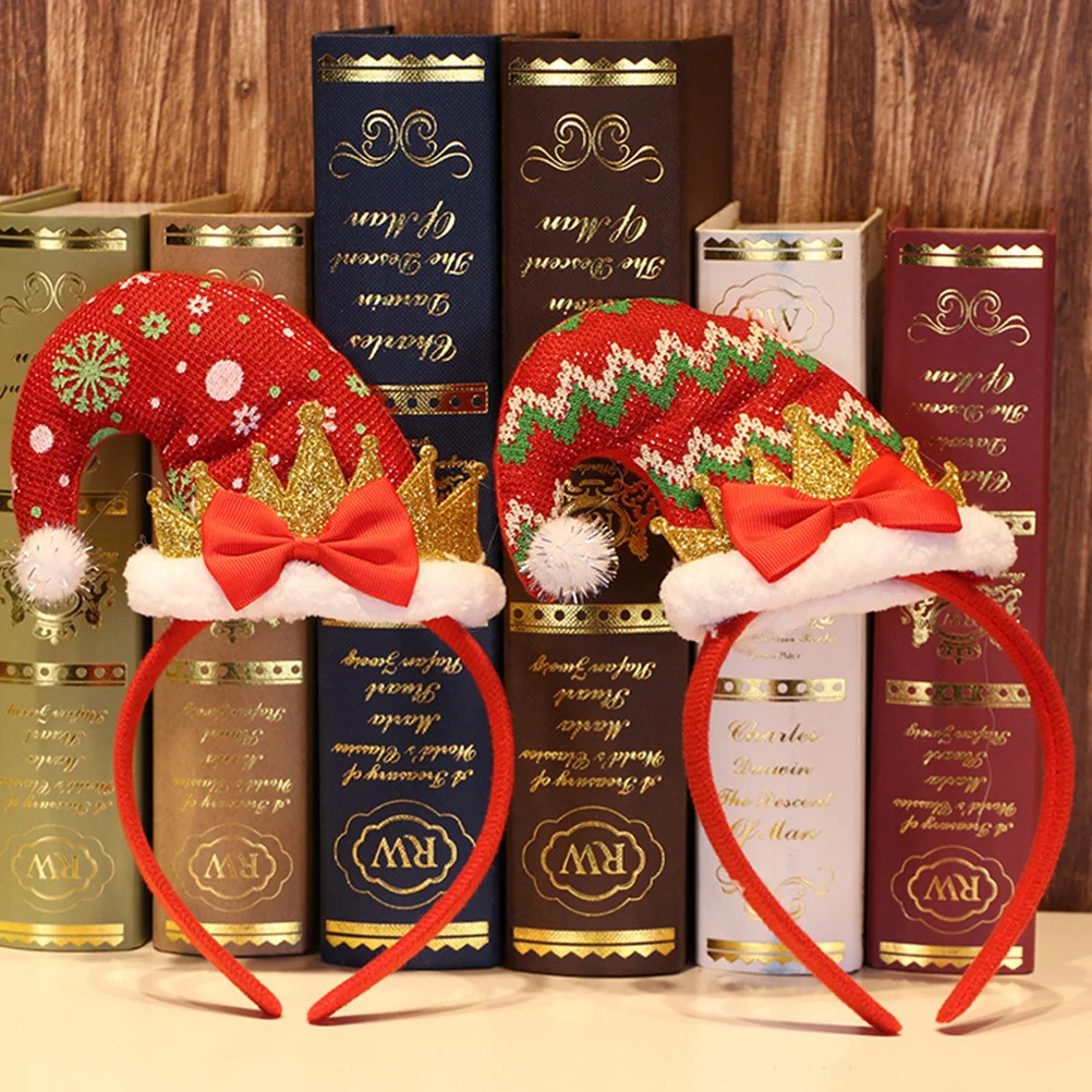 

4Pcs Christmas Headband Festive Hair Hoop for Kids Adults Creative Holiday Party Accessory Spring Carnival Wear Unique Gift