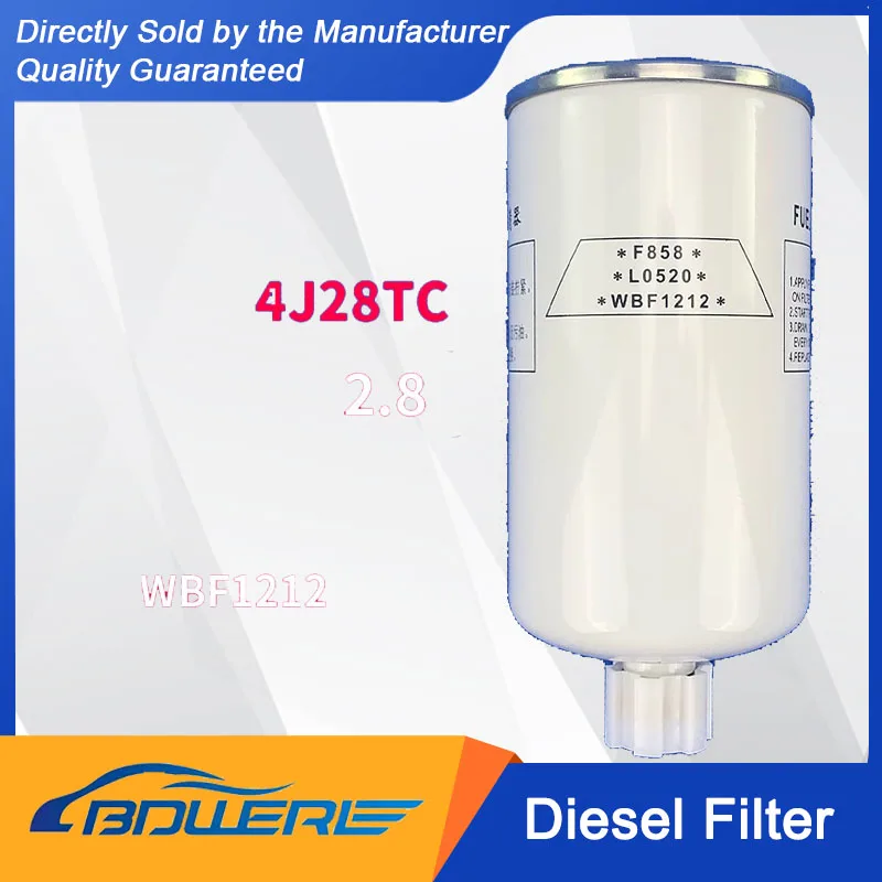 

Diesel Filter (WBF1212, Large Pores) for FOTON Aoling CTX Suyun, CTS, Oumakon with Cummins 2.8