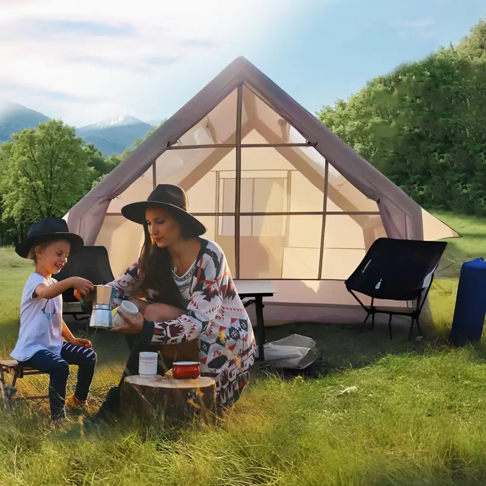 Tienda inflable al aire libre, tienda de campaña de configuración rápida, 1-6P durante la noche, Picnic grueso a prueba de lluvia, cabina familiar grande y gruesa