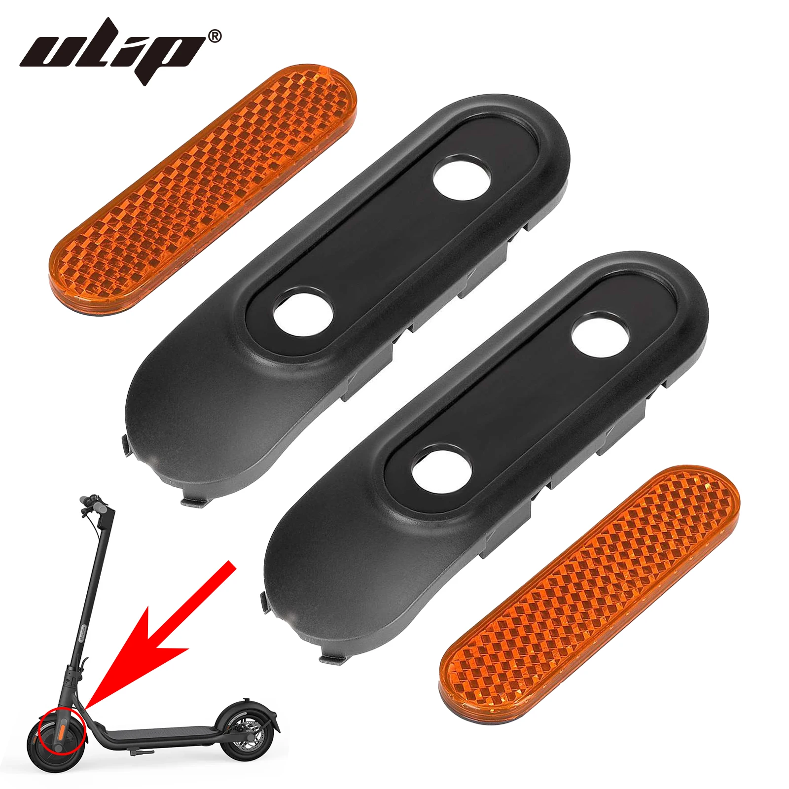 Ulip Voorvork Reflecterende Strip Beschermende Schalen Nacht Reflecterende Cover Waarschuwing Reflector Voor Ninebot F20 F25 F30 F40 Scooters