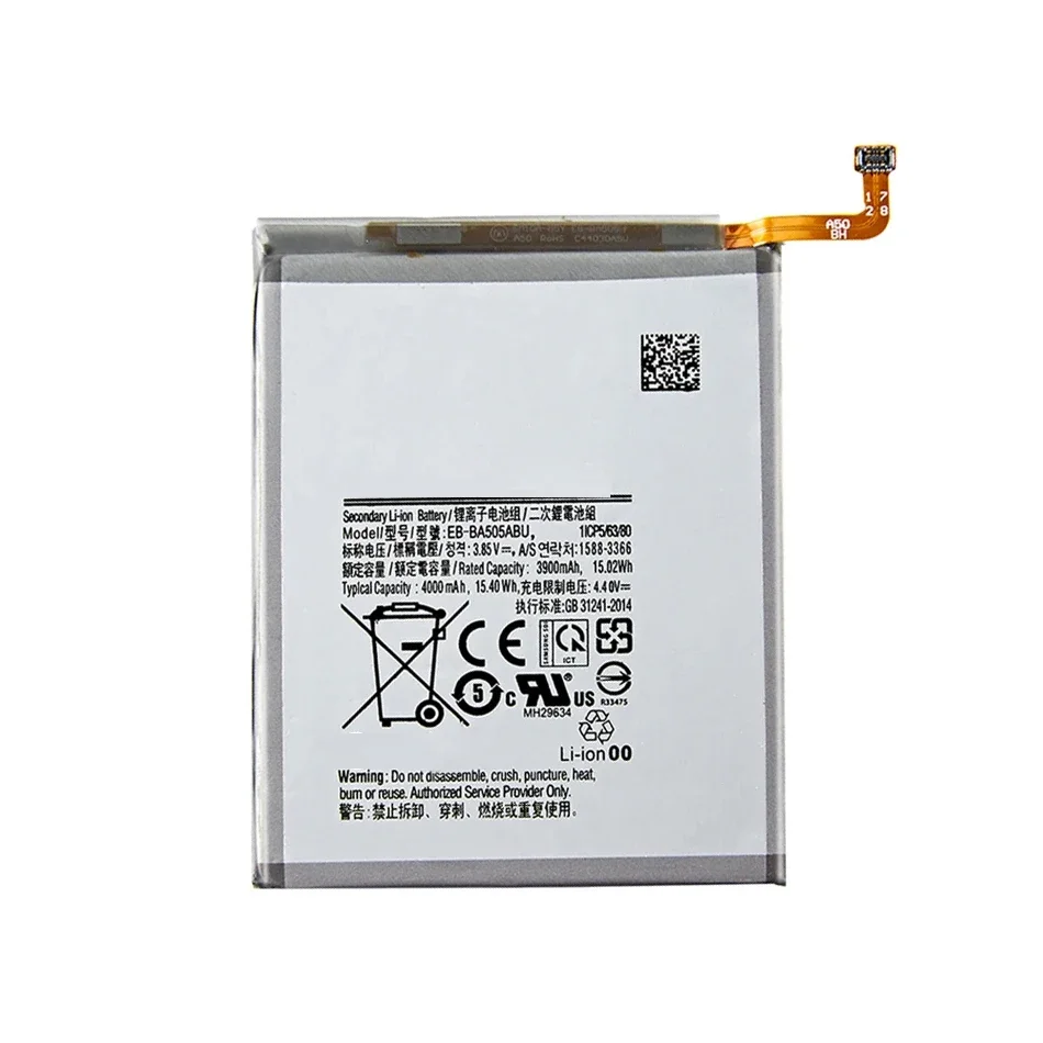 Battery For Samsung Galaxy A50 A505F SM-A505F A505FN/DS A505GN/DS A505W A30s A30 SM-A507FN A50S, EB-BA505ABN EB-BA505ABU,4000mAh