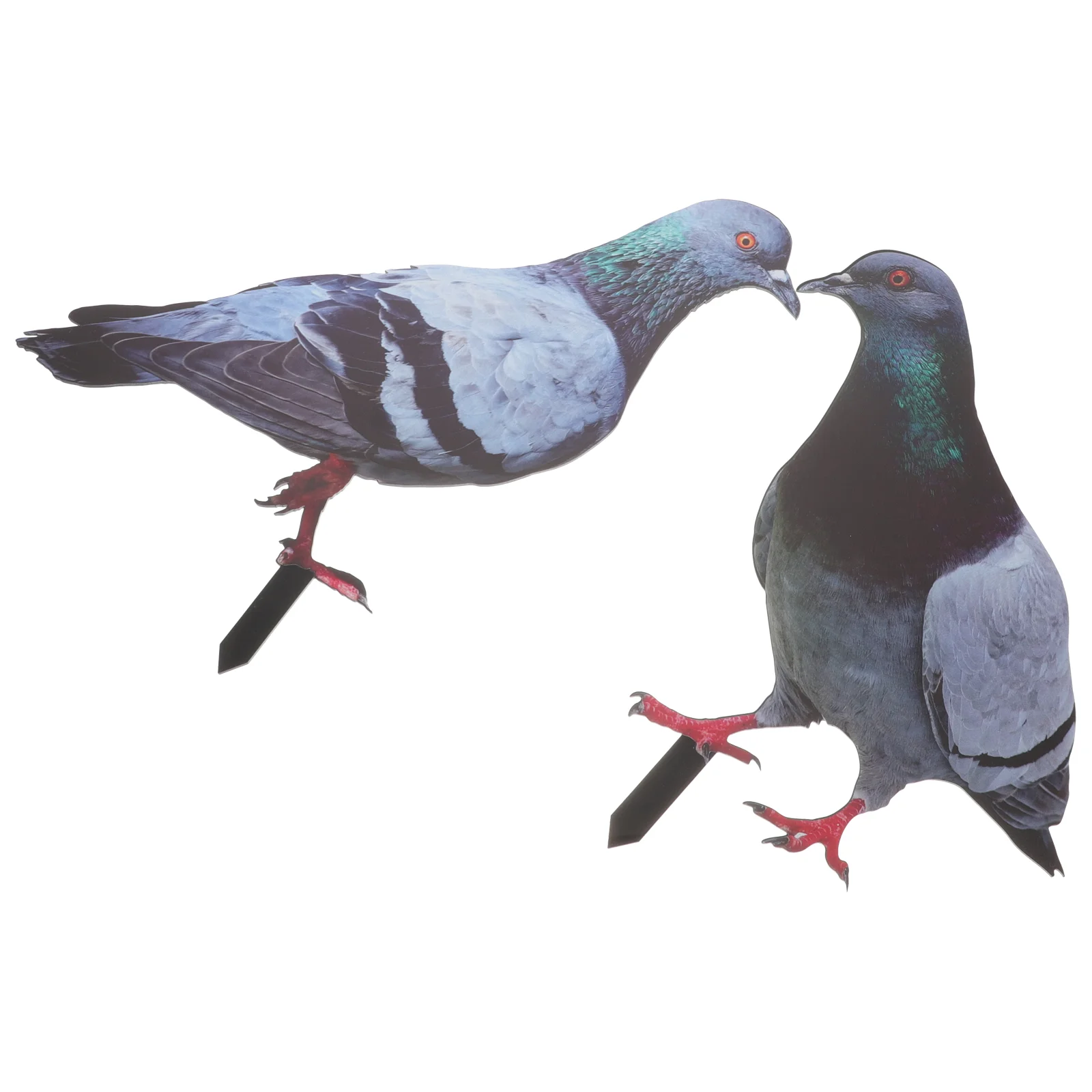 

2 Pcs Pigeon Garden Decoration Accessory Yard Sign Ornament Outdoor Adornment Stake