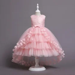 2024 Summer Baby Girl Party Dress Kids Clothes Children Elegant Birthday Princess Wedding Prom Dance Costume Vestidos1-12 Year