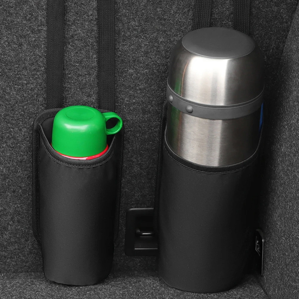 

Car Cup Cloth Material Water Bottle Storage Bag Hanging Cup Holder Backseat Drink Holder Truck Beverage Solution Car Interior