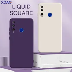 Luxury Square Liquid Silicone Cover Case for Honor 20 20E 20i 20S Pro Lite Full Protective Soft Mobile Phone Armor Honor20 20Pro