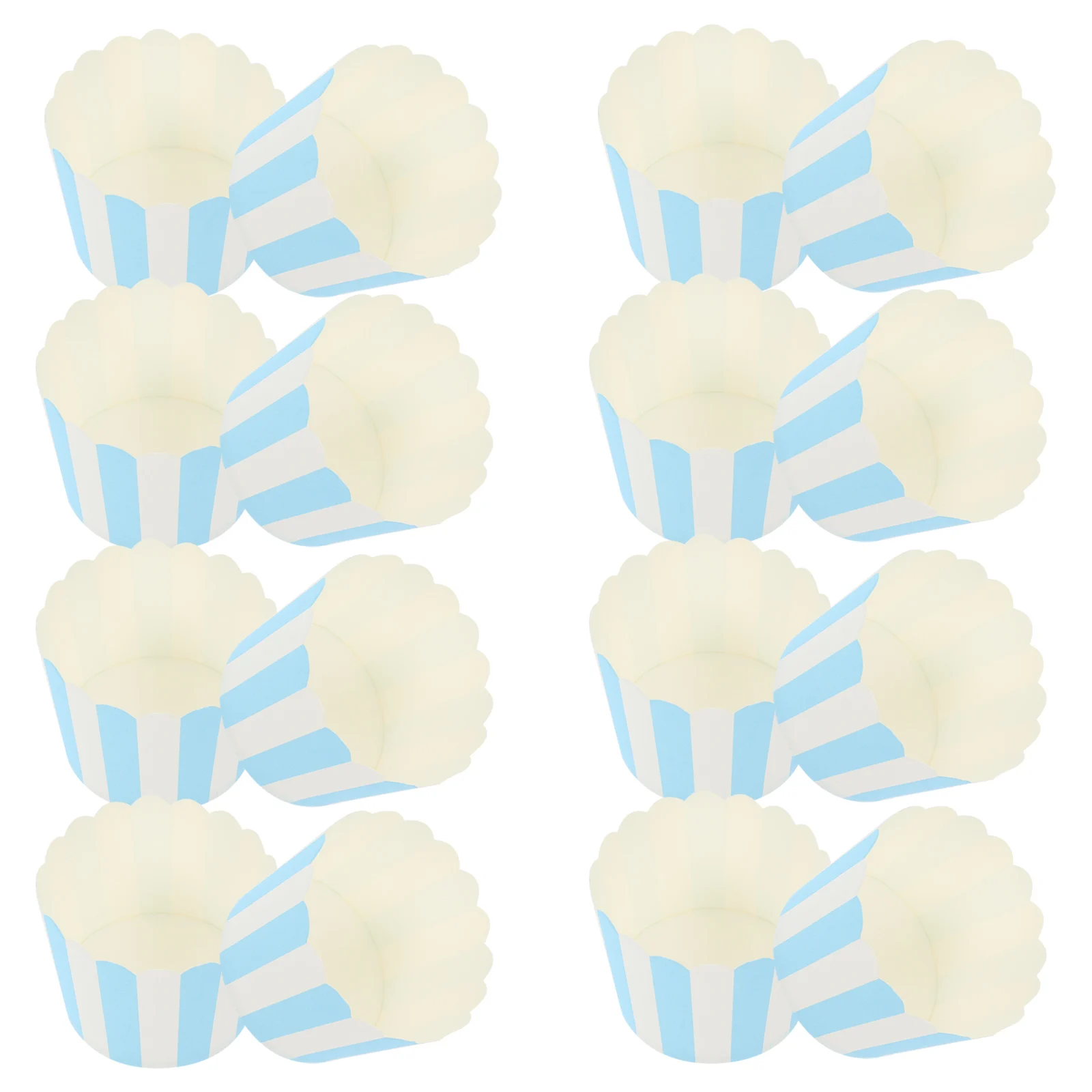 

50pcs Paper Stripe Wrapper Muffin High Temp Resistance Disposable Cake Paper Cupcake Cups Baking Pan Cake Cups