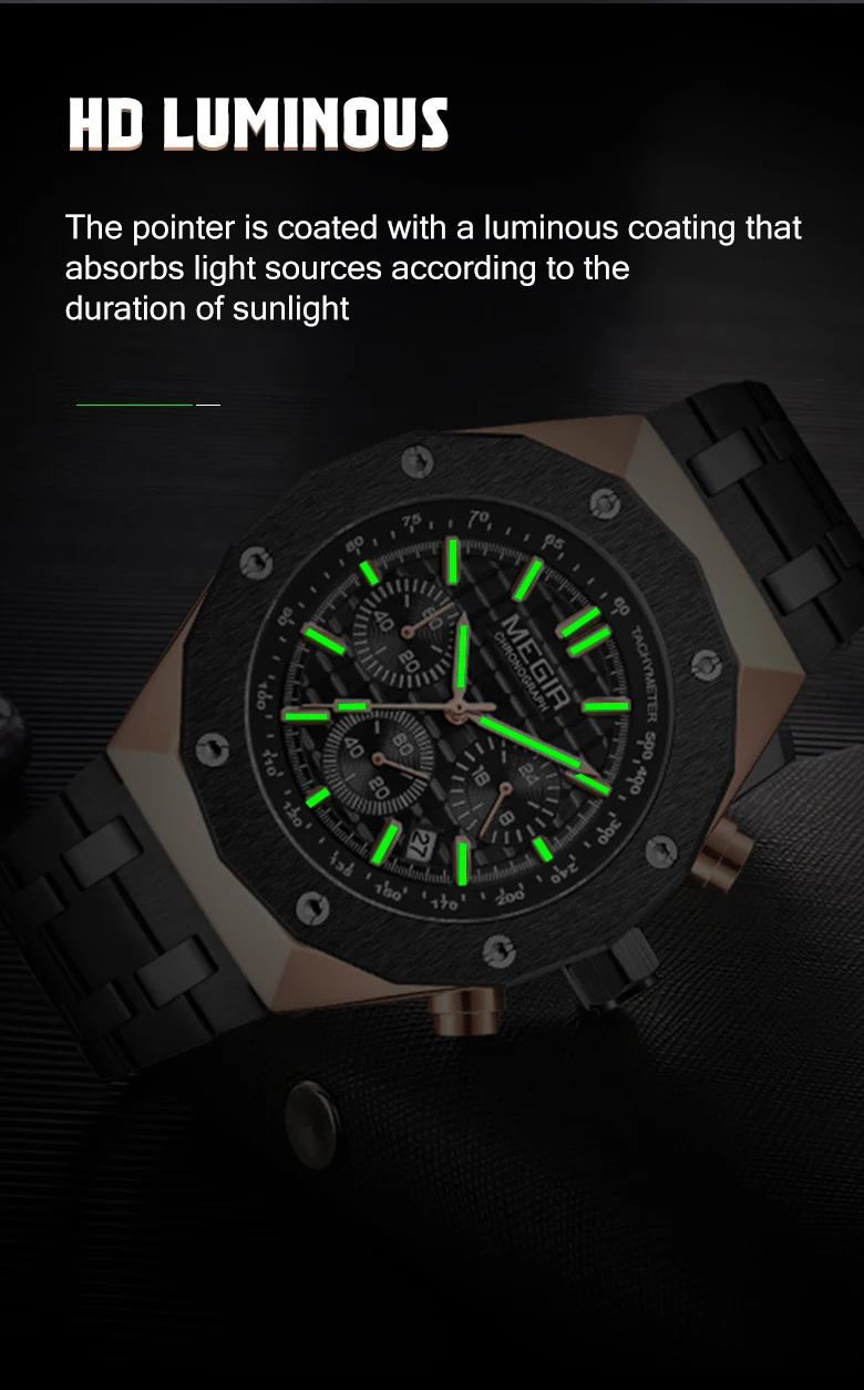 MEGIR Relogio Masculino Luxury Business Men Sports Watches Chronograph Fashion Military Quartz Wristwatch Casual Date Clock 2213