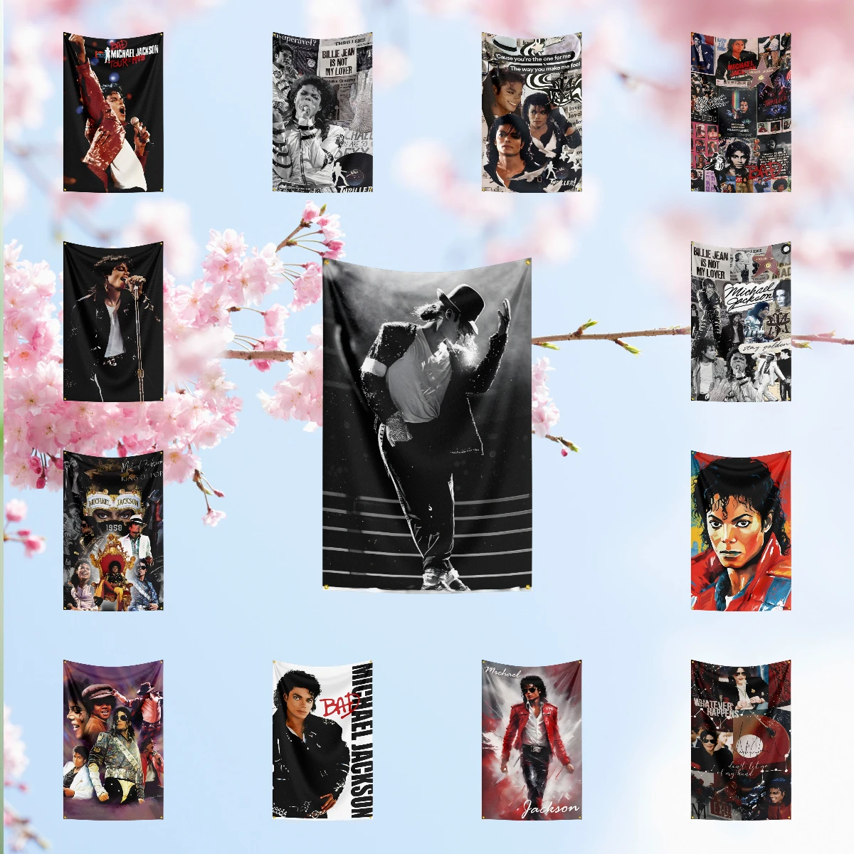 Music Band Flag for M-Mi-ch-ae-l J-Ja-ck-so-n png Fans Banner fan collection background decoration photo backdrop pennant