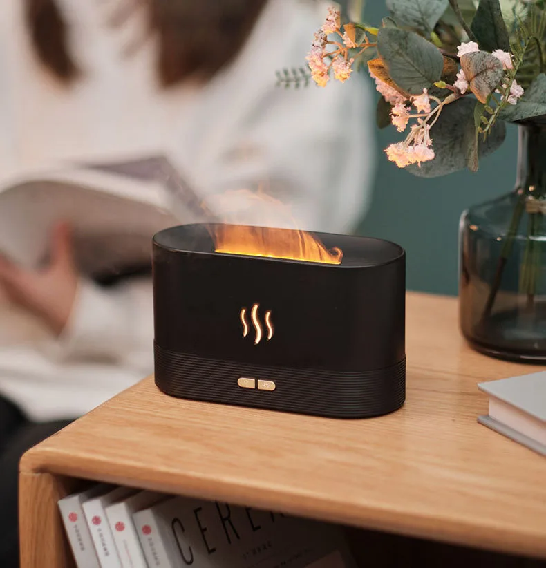 Neue Produkts imulation sieben Farben Flammen Aroma therapie Home Desktop Office zerstäubten Luftbe feuchter