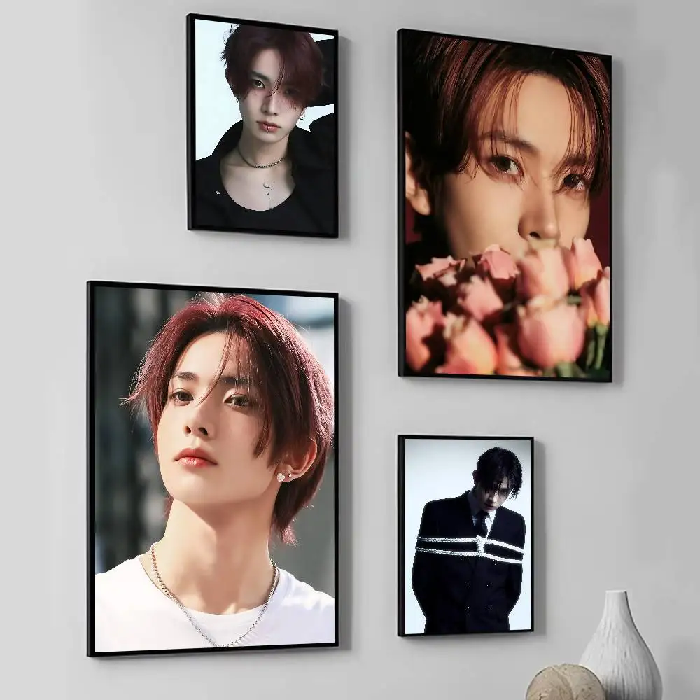 Singer Idol H-HEESEUNG Posters Self Adhesive Waterproof Ideal For Living Room Bedroom Bar Decoration