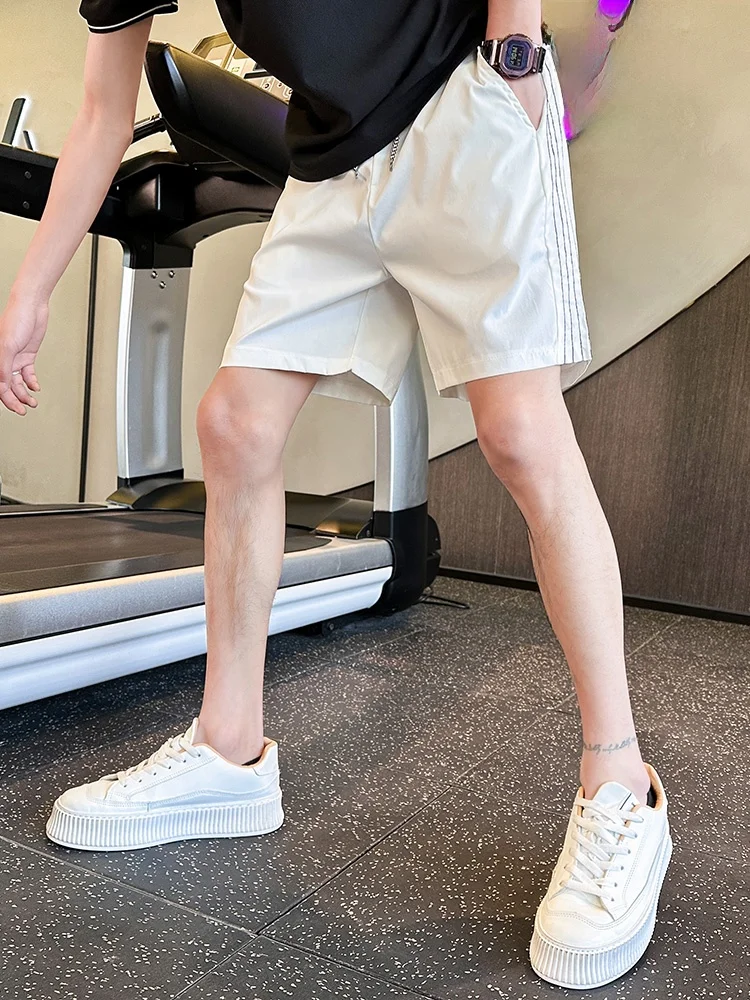 

Men's Summer Fashionable Short Pants Thin Five-Point Casual Shorts Breathable Comfortable Sporty Mid-Waist Straight Tube Pants