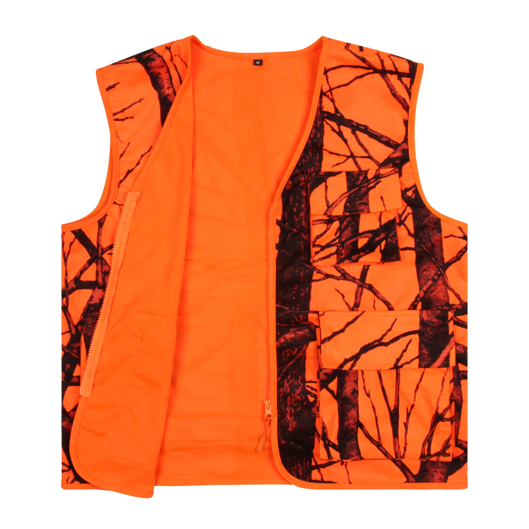 GUGULUZA Summer V-neck Men Utility Vest Orange Safety Vest Outdoor Sleeveless Hunting Fishing Vest Male Casual Sportswear M-4XL