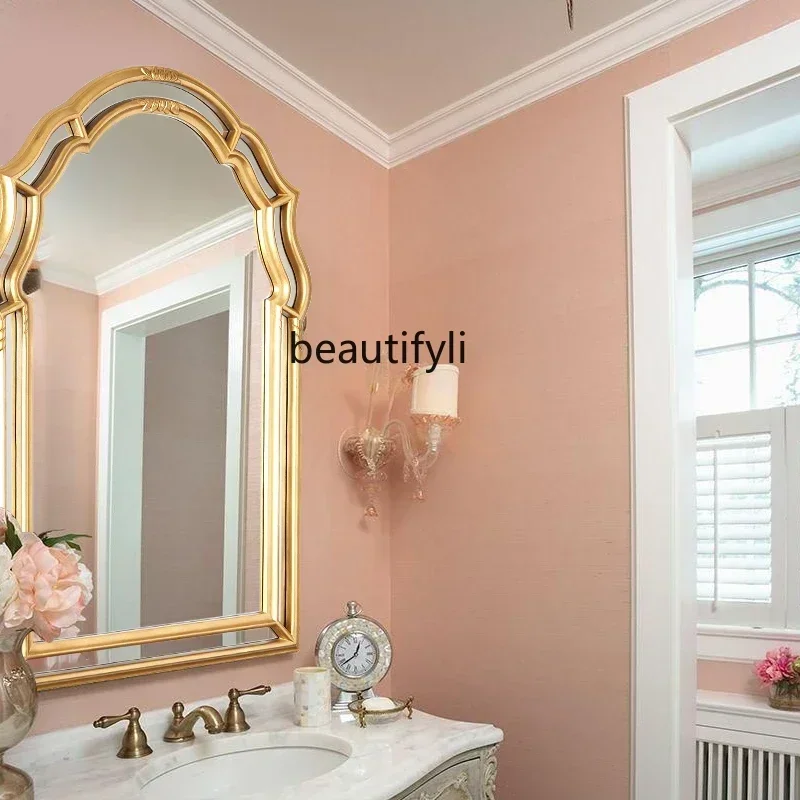 

smt7486 new ssBathroom wall hanging makeup dressing mirror American retro secret mirror background wall living room decorative