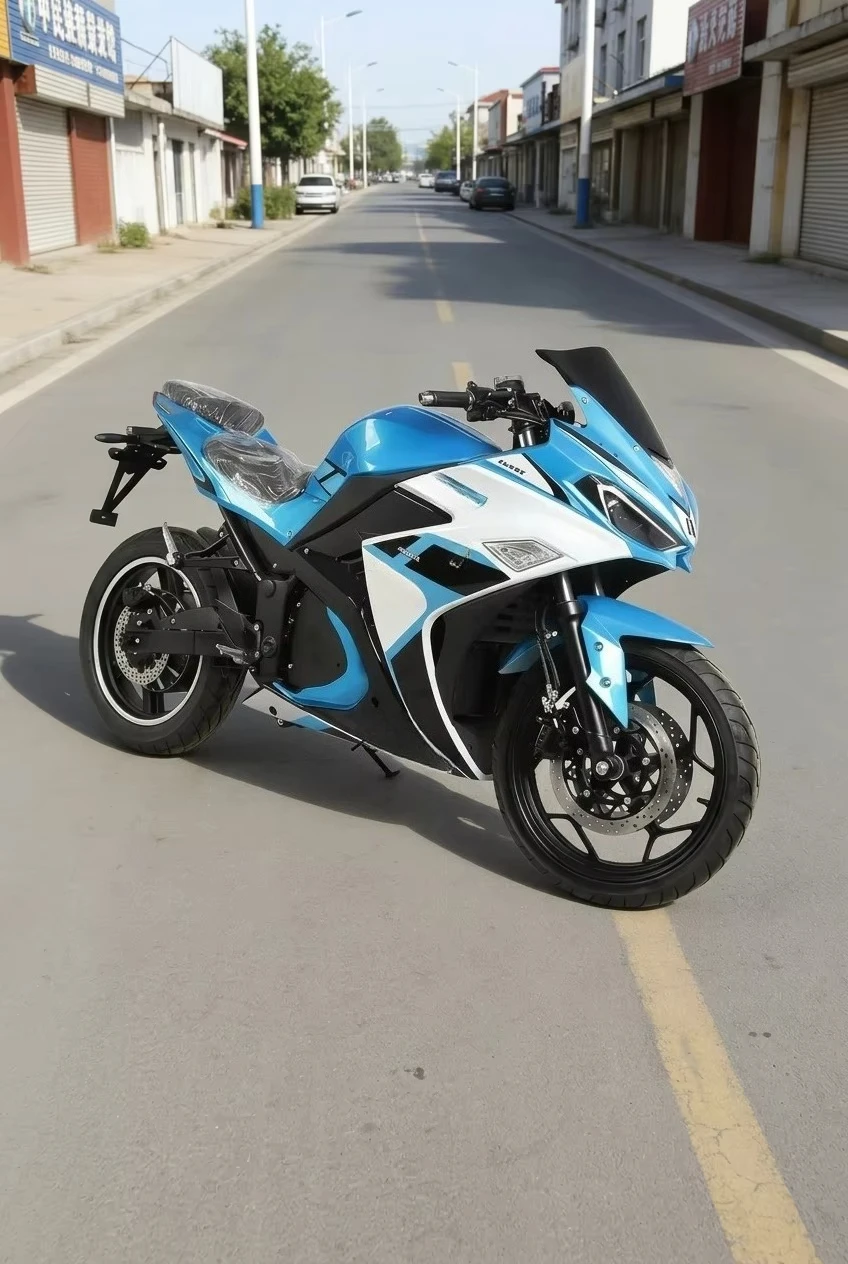 RRE 2026 New Ninja V6 Adult Electric Motorcycle | 72V 3000W High Speed Motorsports Motorcycle | 90km/h High Speed Electric Motor