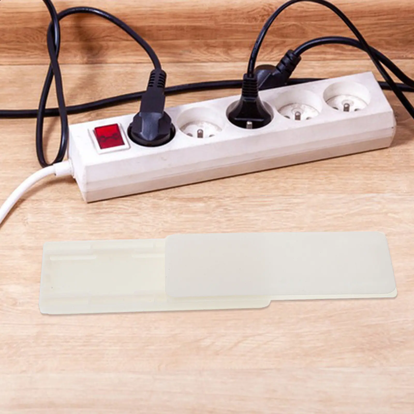 6Pcs Punch Strip Holder Self-Adhesive Wall Fixer Socket Hook Organizer for Router Remote Controller Adapter