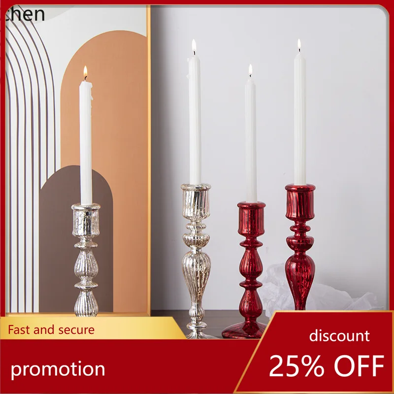 

Zml ornaments romantic candlelight dinner glass decorative candle holder ornaments