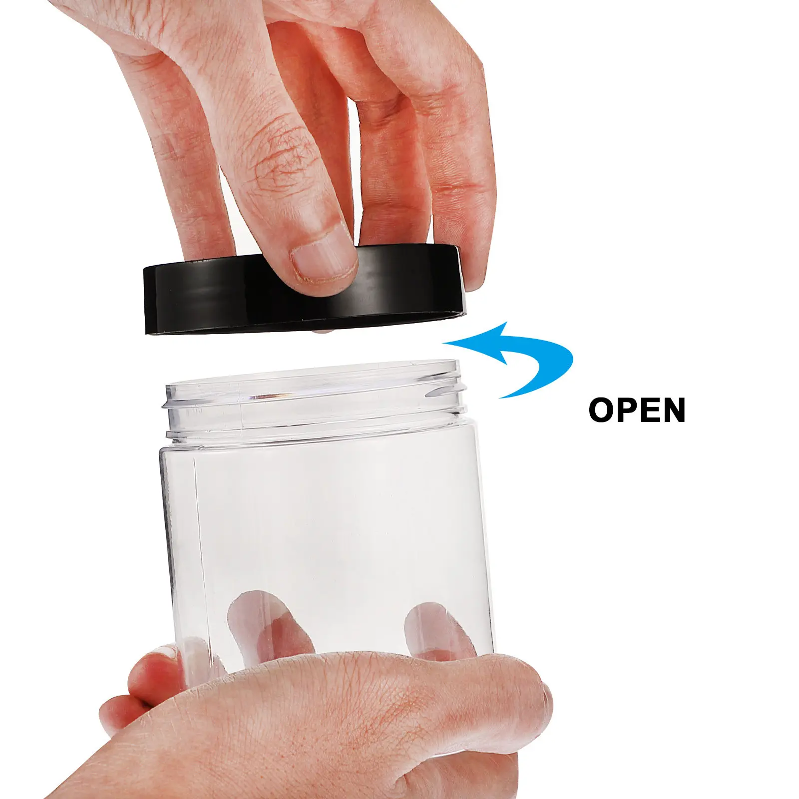 12Pcs Clear Plastic Storage Jars Sealed Containers Food Storage Organizer Kitchen Pantry Candy Grain Nut Holder view 2