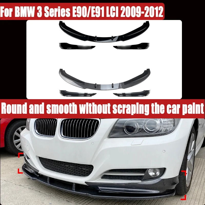 Premium Front Lip / Corner Splitter For BMW 3 Series E90/E91 LCI 2009-2012 Aerodynamic Style, Perfect Fit.