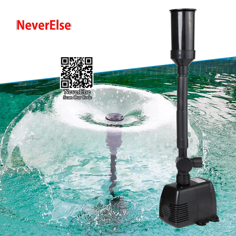 

Fountain Pump with 3/5Kinds Nozzles 8/16/22/28/40W for Aquarium Fish Tank Pond Hydroponics Garden Indoor Outdoor Adjustable Flow