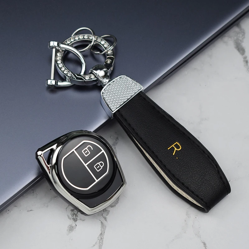 2Buttons Shell Fob Keychain For Suzuki SX4 Swift Grand Vitara Ciaz Liana Spresso Celerio Jimny TPU Car Remote Key Fob Case Cover