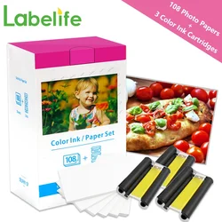 Compatible for KP-108/KP-36 Ink Cartridge for Canon Selphy CP1300 CP1500 CP1200 Printers 100x148mm (4x6inch) Printer Supplies
