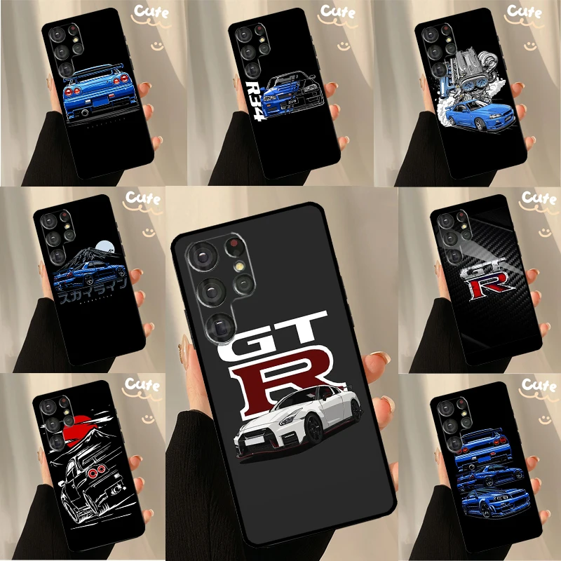 JRM Skyline GTR R34 Case For Samsung Galaxy S23 S20 FE S21 Ultra S8 S9 S10 Note 10 Plus Note 20 S22 Ultra Cover