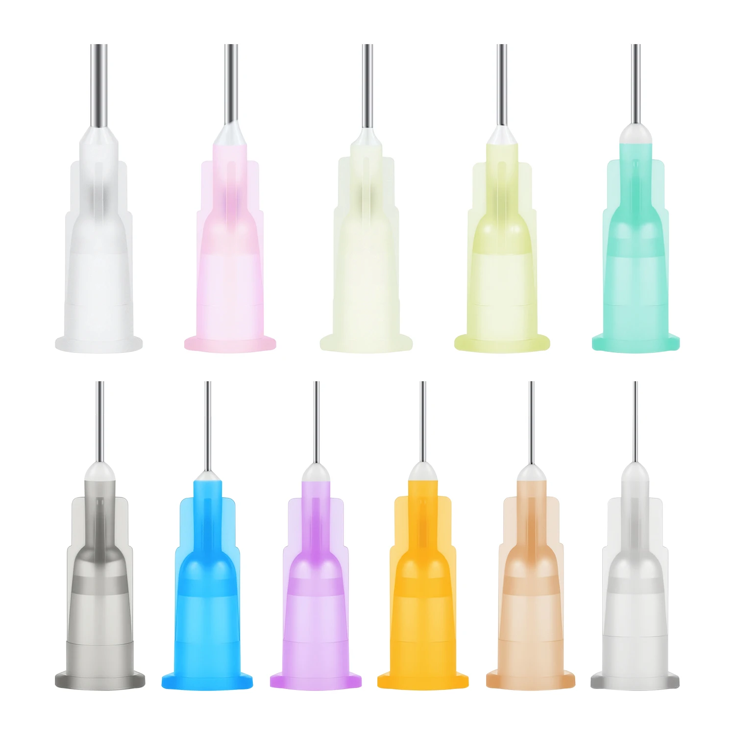 100pcs 16-27G 6.5mm Bayonet Dispensing Machine Bayonet Needle For All Glue Liquid Solder Paste Adhesive Dispenser Needle