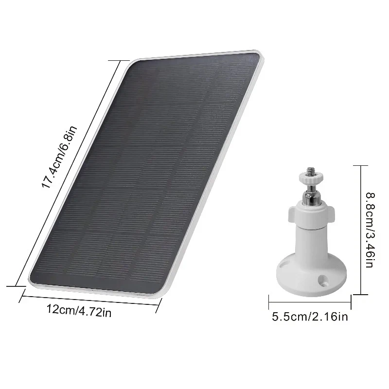 IP67 Wasserdichtes & Extrem Wetterbeständiges Typ-C Solarpanel 360 ° Drehbare Halterung für Solarladegerät im Freien für Überwachungskameras