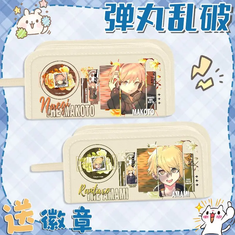 Аниме GapmaKokichi Kirigiri Kyōko с креативным принтом, легкий портативный холщовый чехол для ручек большой емкости, коробка для канцелярских принадлежностей