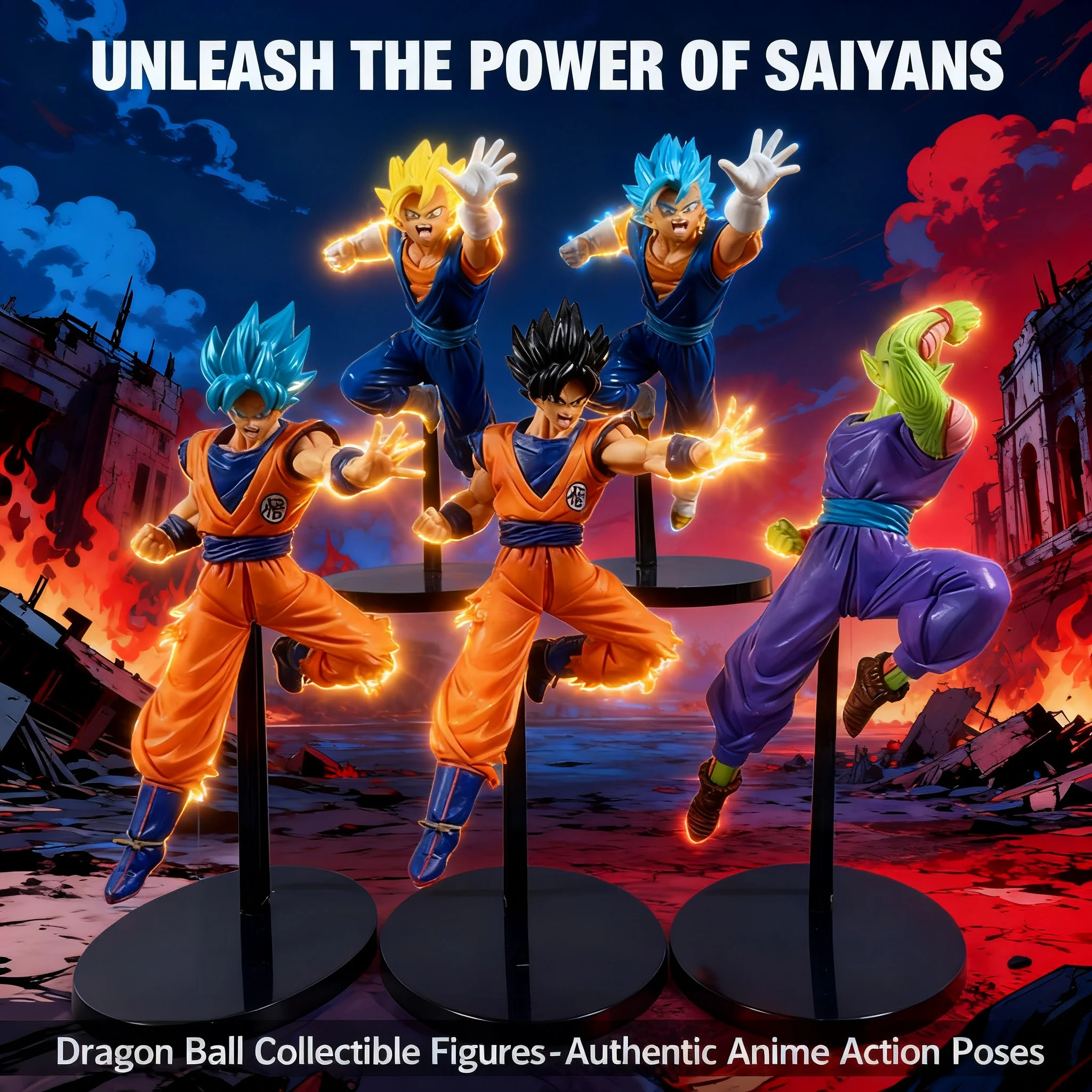 

Dragon Ball Z Action Figures Goku Vegeta Piccolo Anime Statue Collectible Model Toy for Fans Decor Gift