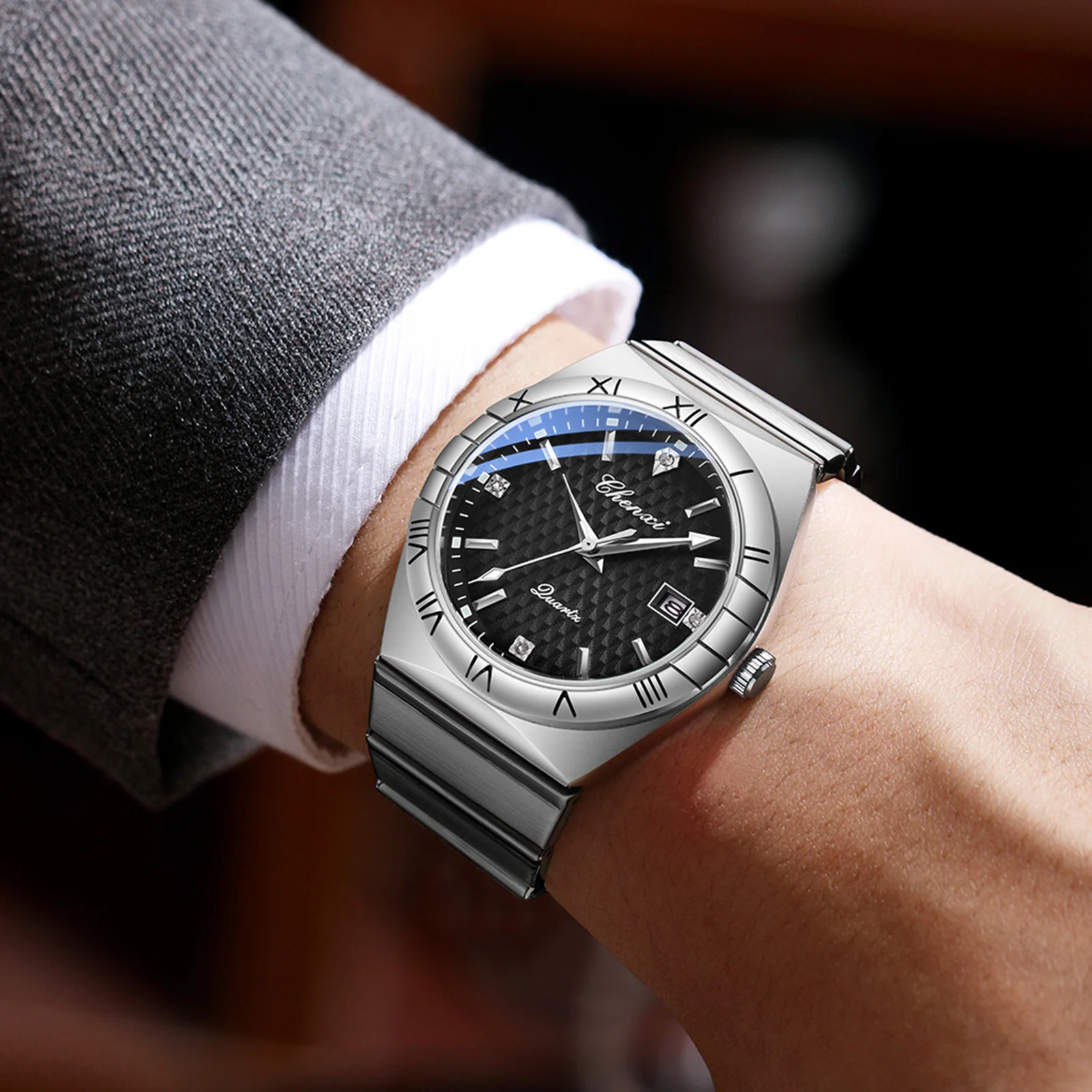 Top Brand Luxury Watches For Men Fashion Luminous Calendar Men's Watch CHENXI Waterproof Stainless Steel Quartz Wristwatch New