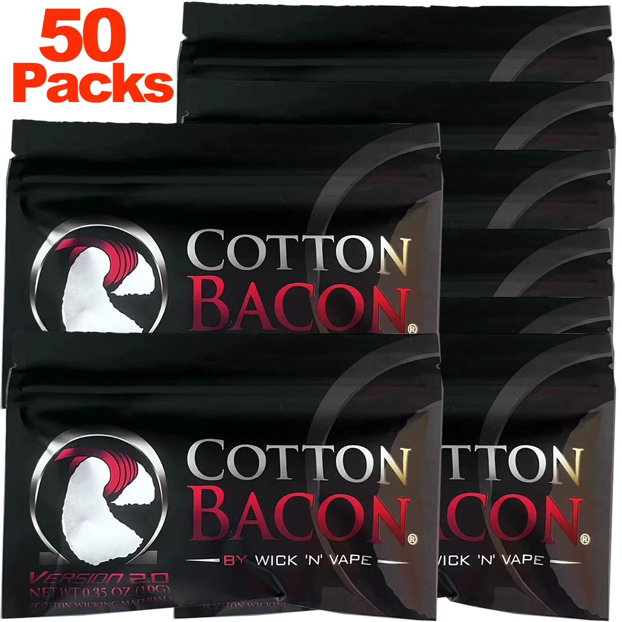 50/30/10Pack Cotton Bacon Prime Organic Cotton for Zeus X Mesh Kylin BSKR V2 Dead Rabbit Profile wholesales