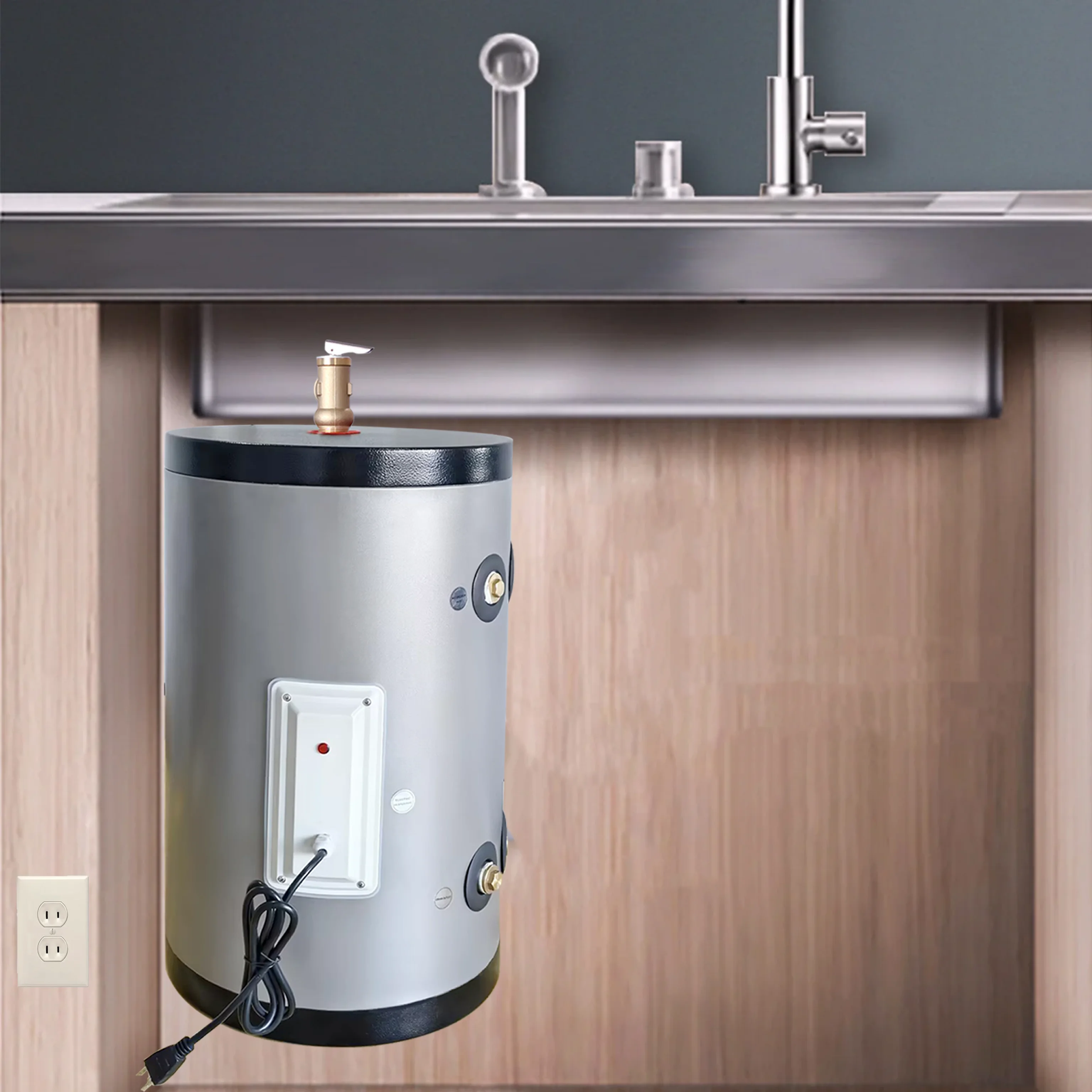 Instant Electric Water Heater Duplex S-S 2205 with Light Emitting Diode Temperature Display English Operating Language RV