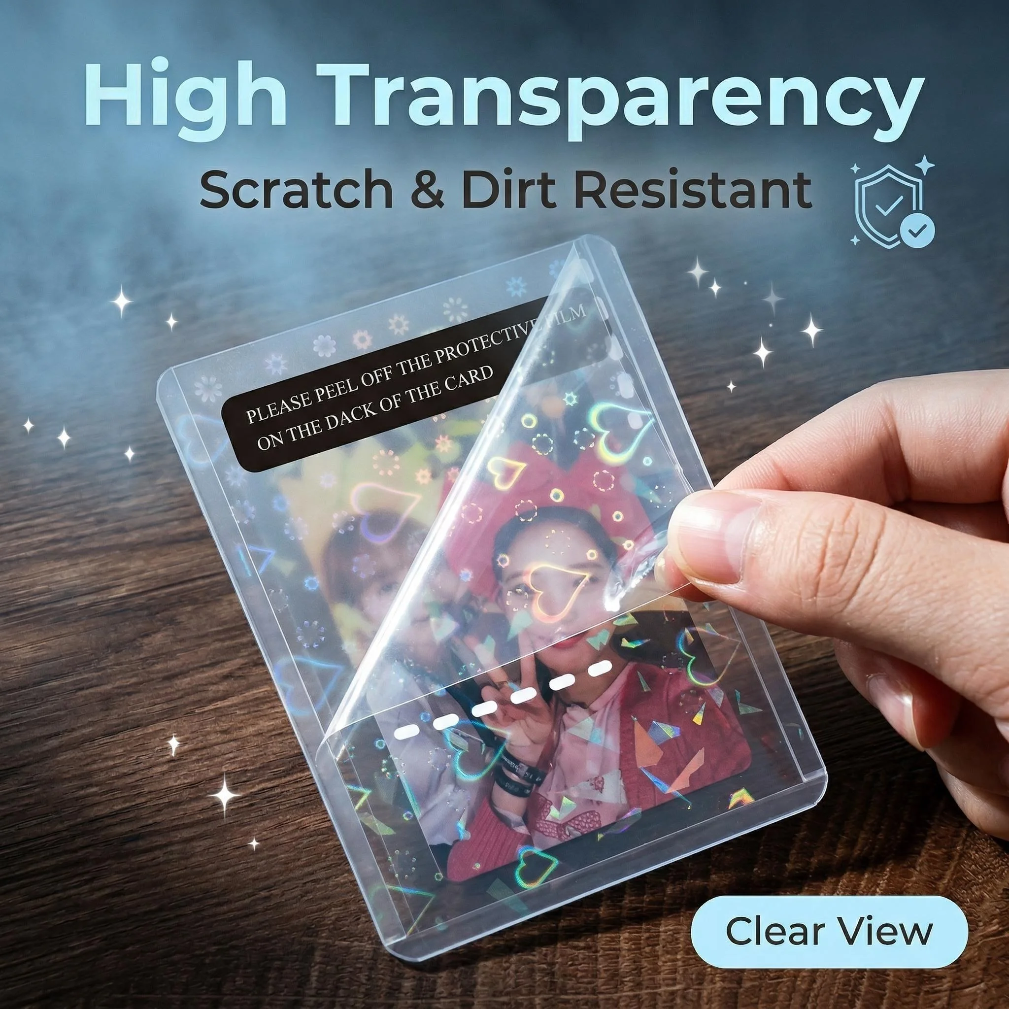 

10-50 шт. Прозрачные лазерные голографические защитные чехлы для карт (односторонние), жесткие держатели для коллекционных карт, для игр Pokemon, спортивных игр, бейсбола, футбола